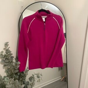 Obermeyer Women's Fuchsia Quarter-Zip Sweatshirt